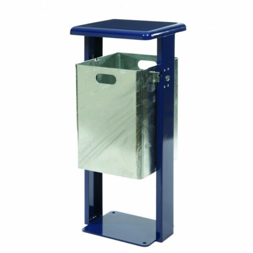 Buiten afvalbak Cubix Luxe. Afgebeeld de vrijstaande uitvoering van deze bijzonder fraaie en degelijke afvalbakken.